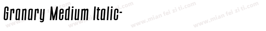 Granary Medium Italic字体转换
